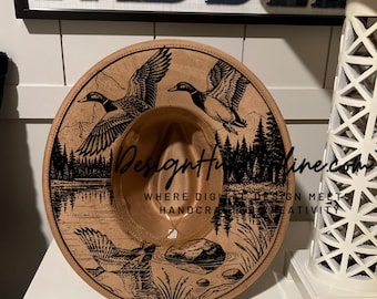 Duck Lake Hat Design - Wide Brim Laser and Hand-Burn File