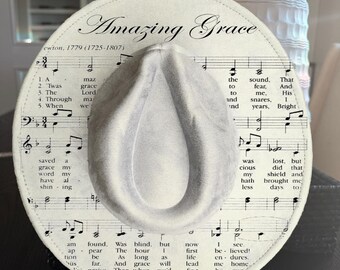 Desenho de chapéu de aba larga Amazing Grace em chamas (PNG gravado a laser e com queima manual)