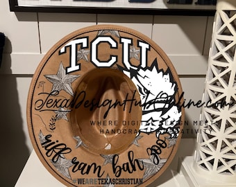 TCU Frogs Hat Design - Wide Brim Laser and Hand-Burn File