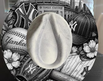 Yankee Tribute Wide Brim Hat Brenndesign (Laser & Handbrenner PNG)