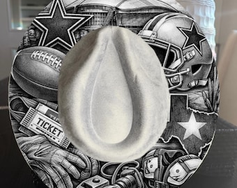 Dallas Stadium Hat Design - Wide Brim Laser and Hand-Burn File