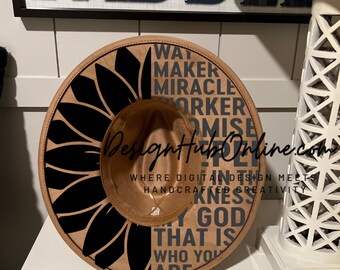 Waymaker Floral Hat Design - Wide Brim Laser and Hand-Burn File