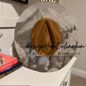 New England Foliage Hat Design - Wide Brim Laser and Hand-Burn File