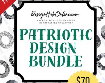 Paquete de diseño patriótico de sombrero digital: archivos listos para imprimir con láser
