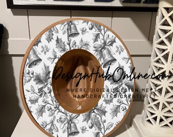 Design de chapéu vintage Hallmark - Aba larga - Arquivo a laser e queimado à mão