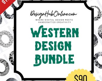 Paquete de diseño de sombreros occidentales digitales: archivos listos para láser