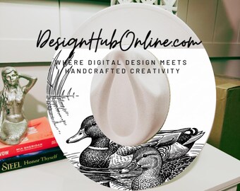 Ducks Hat Design - Wide Brim Laser and Hand-Burn File