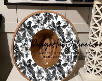 Holiday Bird Hat Design - Wide Brim Laser and Hand-Burn File