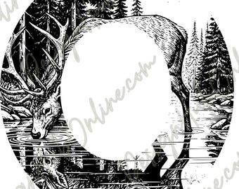 Stag Hat Design - Wide Brim Laser and Hand-Burn File
