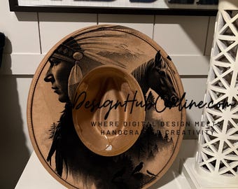 Montana Inspired Hat Design - Wide Brim Laser and Hand-Burn File