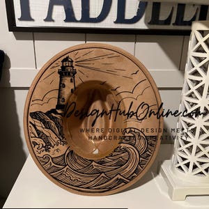 Cappello Lighthouse Design - Tesa larga con lima laser e bruciatura a mano