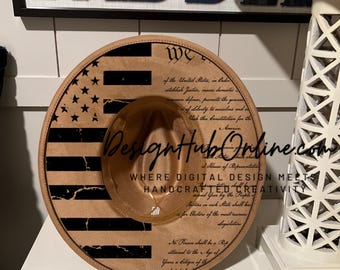 We The People Hat Design - Wide Brim Laser and Hand-Burn File