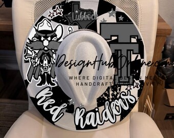 Texas Tech "Tiffany" University Design - Wide Brim Laser and Hand-Burn File