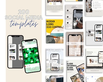 200 modelos de mídia social do Canva para postagens editáveis para Instagram, Facebook, TikTok e muito mais