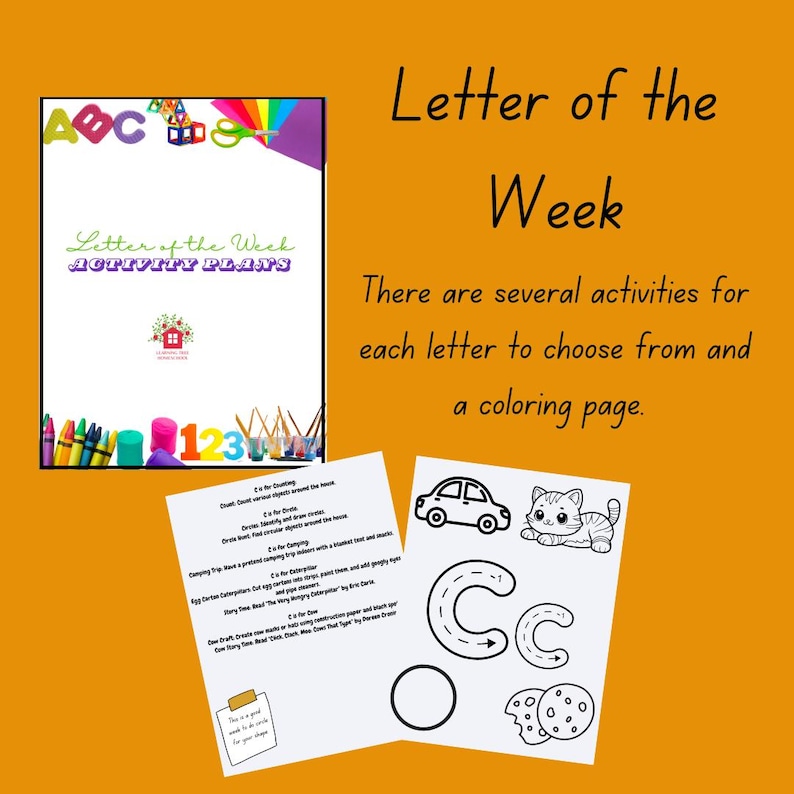 Letter of the Week Activity Plans - Etsy