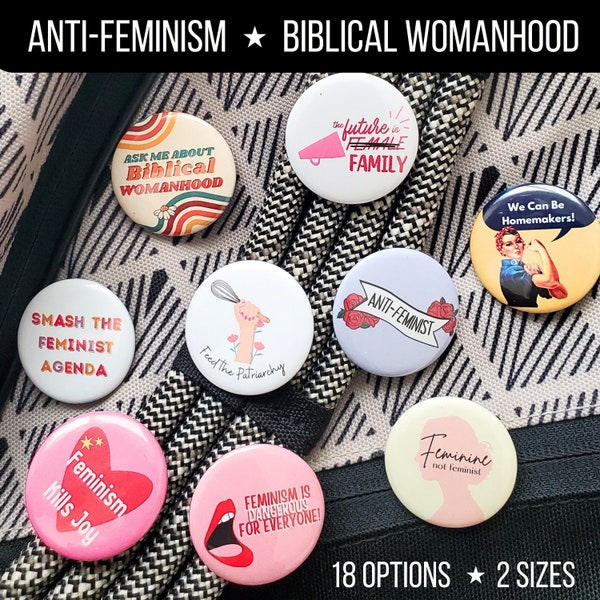 Anti-Feminism Biblical Womanhood Pin Buttons for Christian Anti-Feminist Pin Button for Homemaker Reformed Button Button for Hat Pin for Bag
