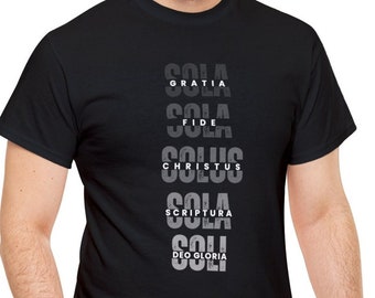 Solas Shirt Reformed Tshirt Five Solas Reformed Gifts for Christian Bible Shirt Grace Faith Christ Glory Scripture Reformation Shirt Luther
