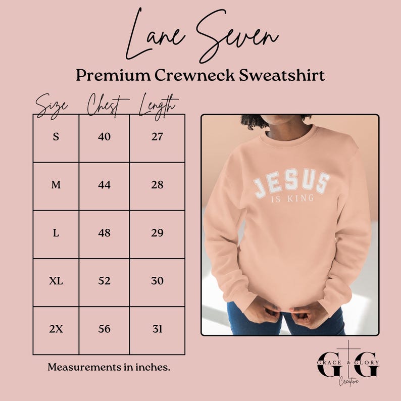 JESUS is King Sweatshirt, Soft Christian Crewneck Sweat Shirt