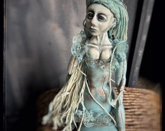 Handmade doll mermaid Sapphire Siren