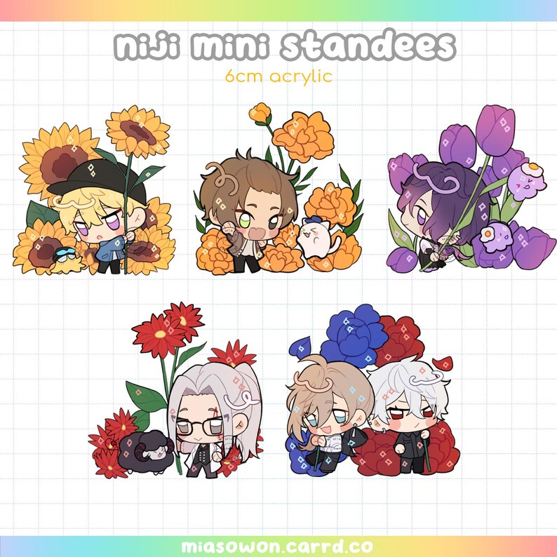 Color Standee Mini Noctyx & Chronoir Mini Standee Keychains - Etsy