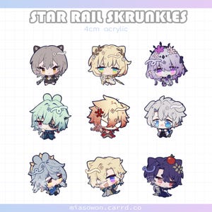 Mini Honkai Star Rail Acrylic Charms