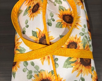 Handmade Large Casserole Carrier | Kitchen Gadget | Upcycled Tote Made from Dish Drying Mat