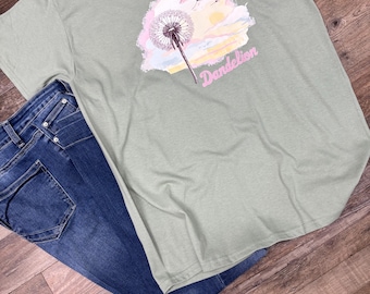 Women’s Graphic T-Shirt |Dandelion Shirt | Cute Western Shirt