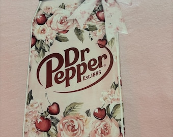 Women’s Graphic T-Shirt | Dr Pepper Shirt | Cute bow Shirt | Light Pink