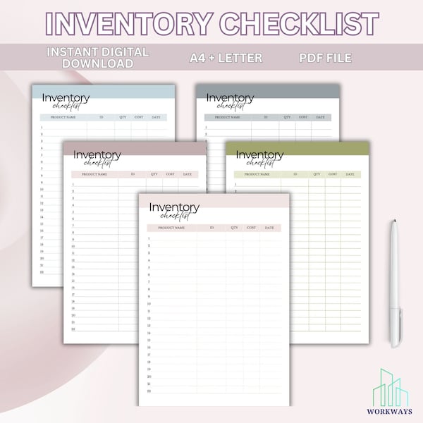 Inventory Template - Etsy
