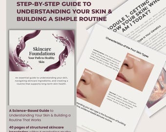 Science-Based Skincare Routine Guide, Skin Type Ingredient Manual, Build AM PM Routine (Digital Download)