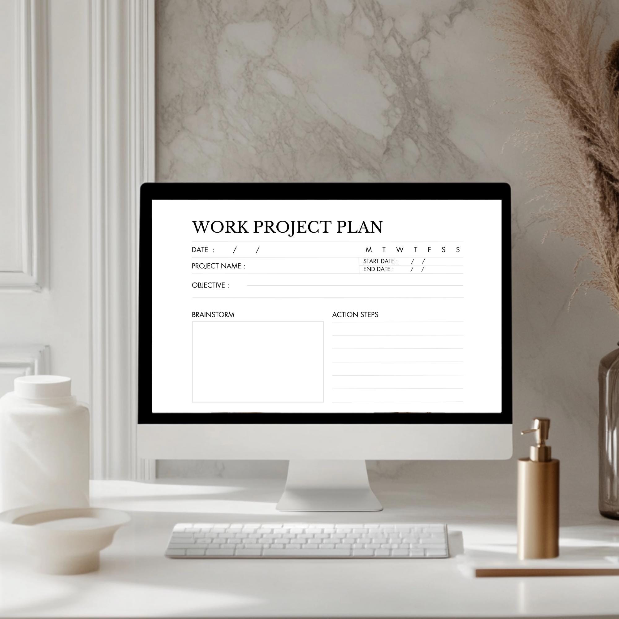 Work Task Tracker Notebook Work Project Plan Template: Task Tracker (PDF) - Etsy