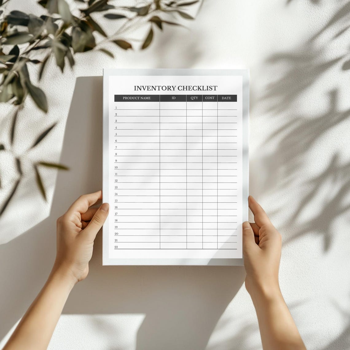 Inventory Checklist | Inventory Template Printable | Inventory Tracker ...