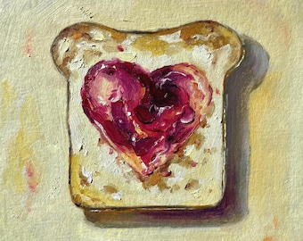 PBJ & Jar of Milk - NOAH VERRIER Original Still Life Oil Painting