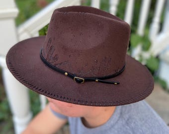Desert sky Hand-Burned Hat