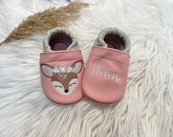 Personalisierte Lederpuschen, Krabbelschuhe, Babyschuhe, Lauflernschuhe