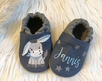 Personalisierte Lederpuschen, Krabbelschuhe, Babyschuhe, Lauflernschuhe