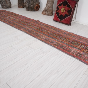 2x11 Runner,Oushak Rug Runner,Faded,Rug,Runner,Vintage Runner Rug,Turkish Runner 2x11,Handmade Wool Rug,Vintage Rug 2x11,Neutral Runner,989