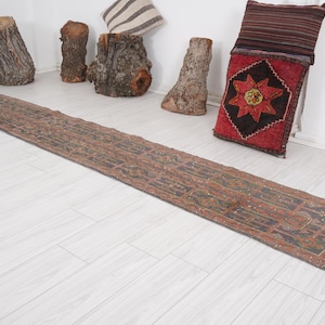 2x11 Runner,Oushak Runner,Vintage Runner Rug,Turkish Runner 2x11,Kitchen Faded Rug,Handmade Rug Runner,Vintage Rug 2x11,Neutral Runner,941
