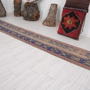 2x11 Runner,Oushak Runner,Vintage Runner Rug,Turkish Runner 2x11,Kitchen Faded Rug,Handmade Rug Runner,Vintage Rug 2x11,Neutral Runner,903