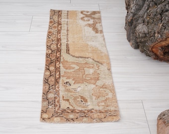 1x3 Turkish Rug,Vintage Mini Rug,Small Rug,Bathroom Rug,Oushak Rug,Rug 1x3,Handmade Rug,Door Mat Rug,Mini Rug,Small Vintage Rug,Wool,Rug,951