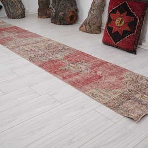 2x11 Runner,Oushak Runner,Vintage Runner Rug,Turkish Runner 2x11,Kitchen Faded Rug,Handmade Rug Runner,Vintage Rug 2x11,Neutral Runner,275