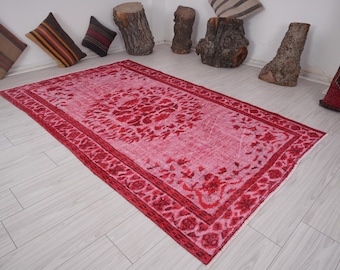 5x8 Rug,Turkish Vintage Rug,Wool Rug,Faded,Oushak Rug,5x8 Turkish Rug,Handmade Rug,Muted,Neutral Rug,Area Carpet,Vintage Rug 5x8,Carpet,948