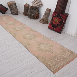 2x12 Runner,Vintage Runner Rug,Turkish Runner 2x12,Handmade Wool Rug,Oushak Rug Runner,Vintage Rug 2x12,Natural Runner,Faded,Rug,Runner,131