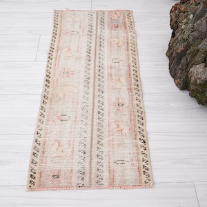 1x3 Rug,Small Rug,Turkish Door Mat,1x3 Vintage Rug,Oushak Rug,Handmade Rug,Doormat Rug,Mini Rug,Bathroom Rug,Small Vintage Rug,Wool,Rug,546