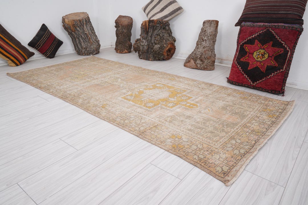 4x9 Runner,neutral Runner,turkish Runner 4x9,vintage Runner Rug,muted ...