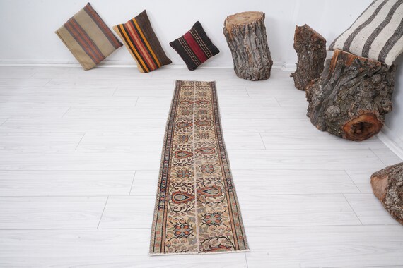 トルコヴィンテージラグ 1x6 ラグ、ヴィンテージ ランナー ラグ、トルコ ランナー 1x6