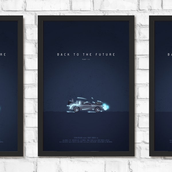 Back to the Future III poster, movie poster, film poster, wall art, home decor, fan art, unframed print