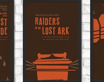 Raiders of the Lost Ark poster, Indiana Jones, movie poster, film poster, wall art, home decor, fan art, unframed print