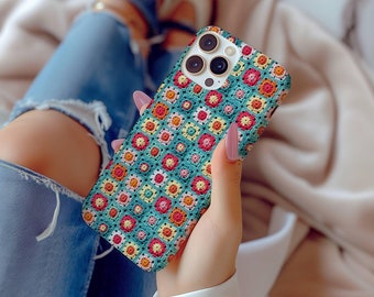 Granny Square iPhone Case: Vintage Crochet Patchwork Design