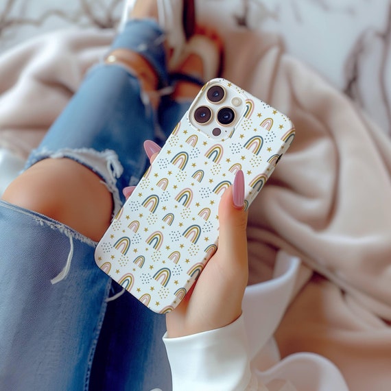 Boho Rainbow Star Pattern Phone Case: Protective iPhone Samsung